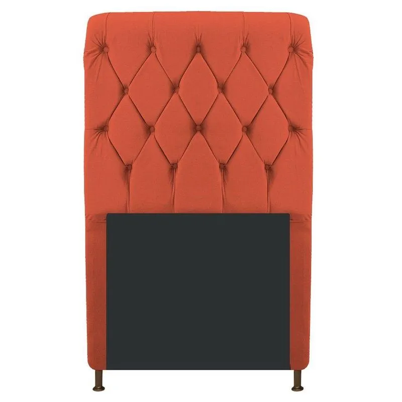 Cabeceira Estofada Cristal 90cm Solteiro Terracota