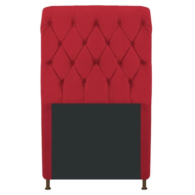 Cabeceira Estofada Cristal 90cm Solteiro Vermelho