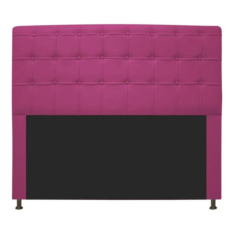 Cabeceira Dama 140cm Casal Com Botonê Pink