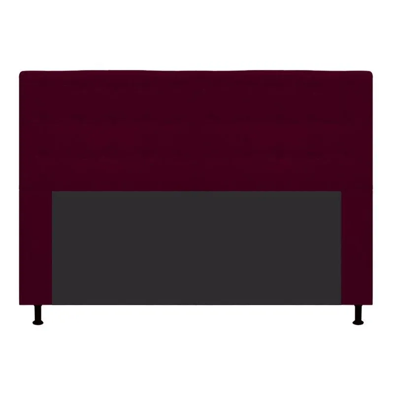 Cabeceira Estofada Dama 140cm Casal Suede Bordô