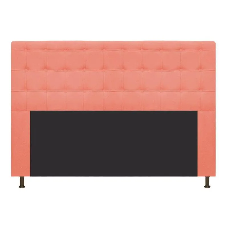 Cabeceira Estofada Dama 140cm Casal Suede Coral