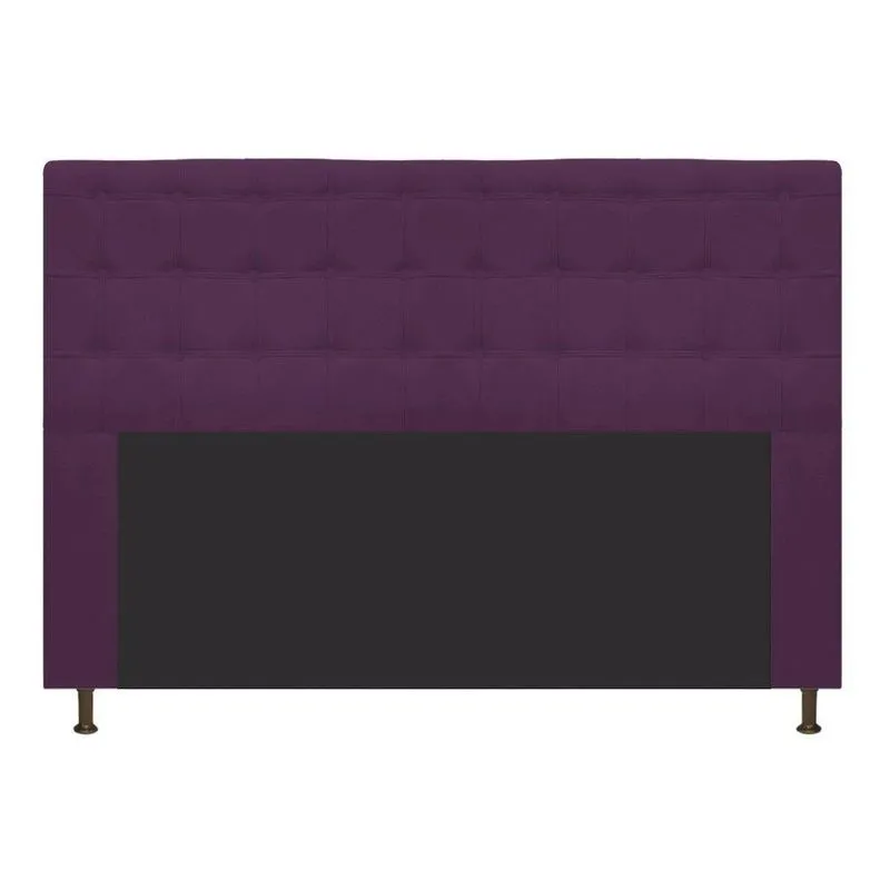 Cabeceira Estofada Dama 140cm Casal Suede Roxo