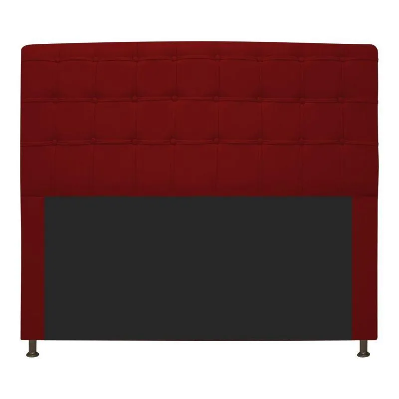 Cabeceira Estofada Dama 160cm Queen Size Vermelho