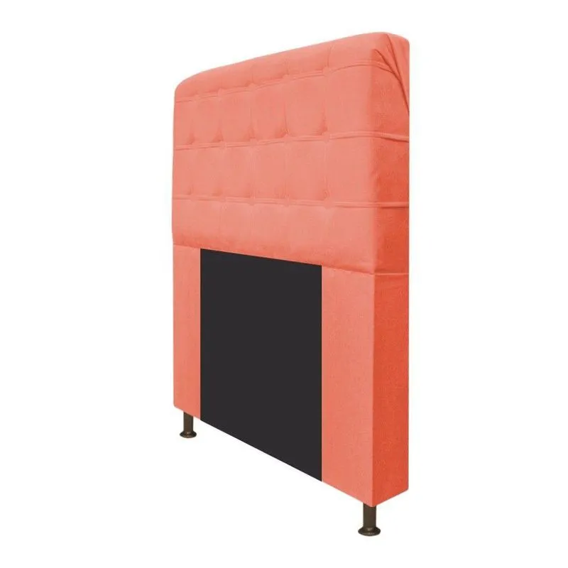 Cabeceira Dama 195 Cm King Size Com Botonê Suede Coral