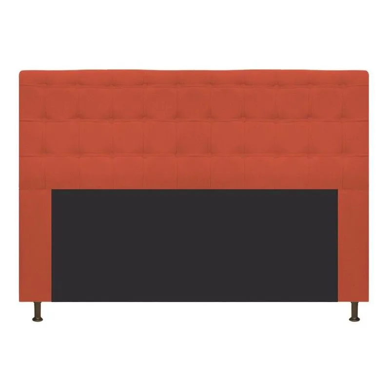 Cabeceira Dama 195 Cm King Size Com Botonê Suede Terracota