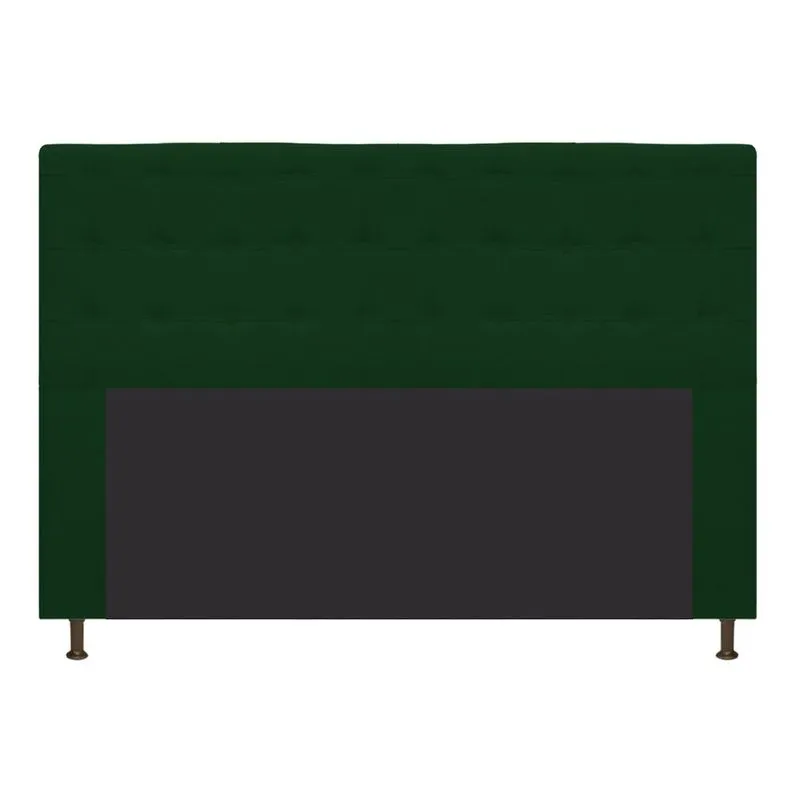Cabeceira Estofada Dama 195 cm King Size Com Botonê Suede Verde - Amarena Móveis