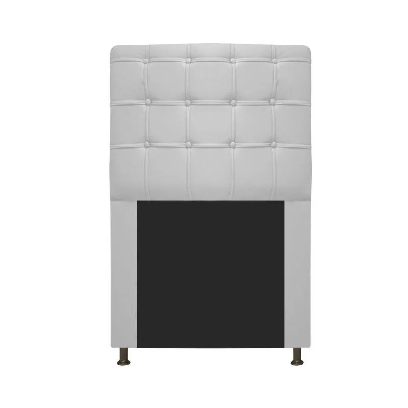 Cabeceira Estofada Dama 90 Cm Solteiro Corano Branco