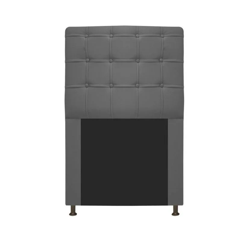 Cabeceira Estofada Dama 90 Cm Solteiro Corano Cinza