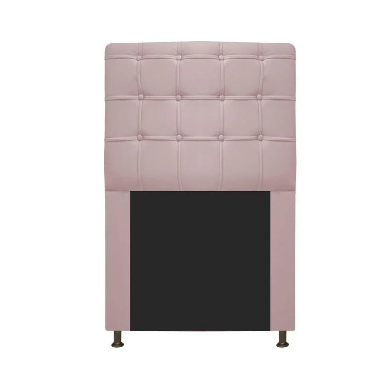 Cabeceira Estofada Dama 90 Cm Solteiro Corano Rosa Bebê