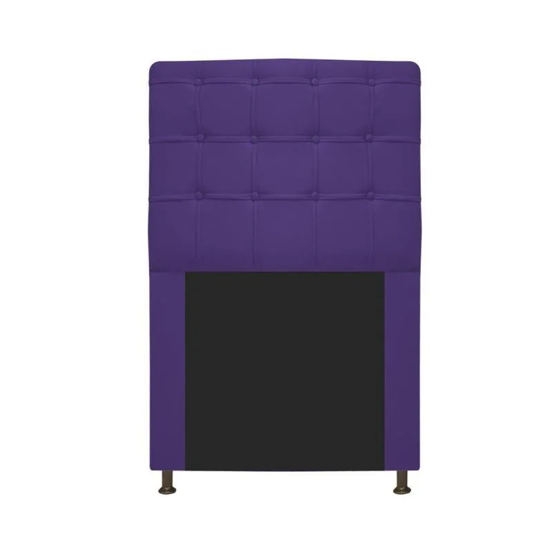 Cabeceira Estofada Dama 90 Cm Solteiro Corano Roxo