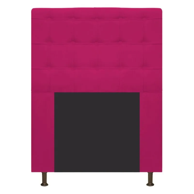 Cabeceira Estofada Dama 90 cm Solteiro Com Botonê Suede Pink - Amarena Móveis