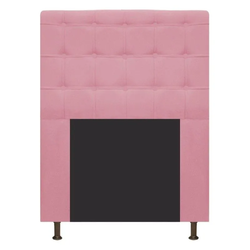 Cabeceira Estofada Dama 90 Cm Solteiro Rosa Bebê Adj Decor