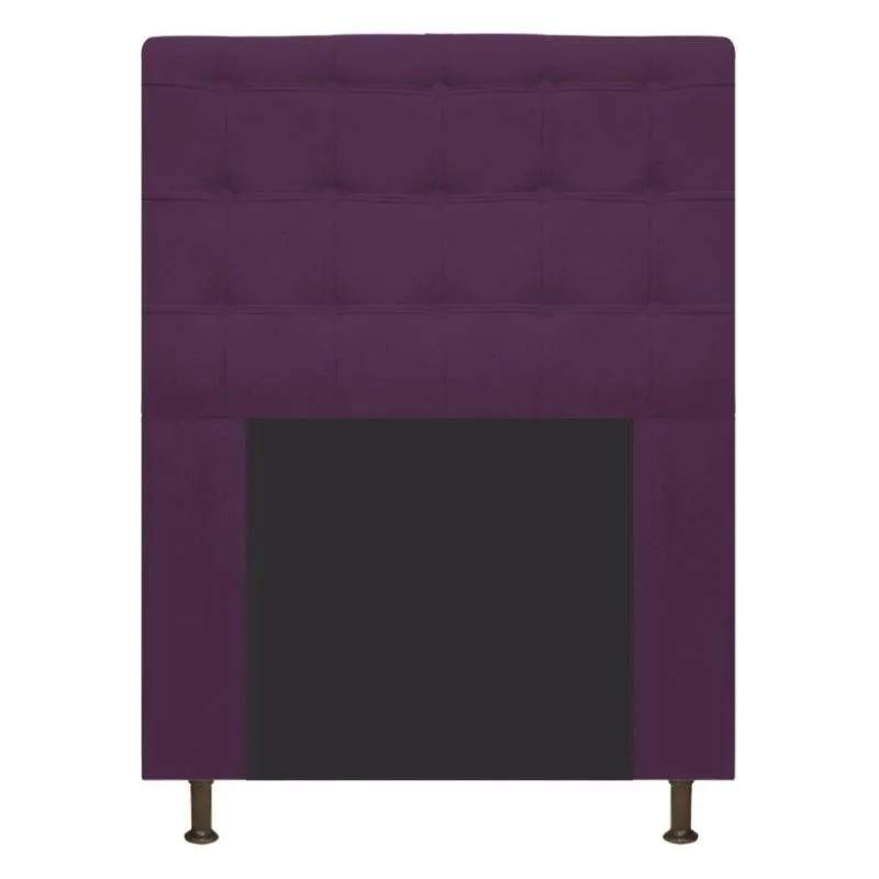 Cabeceira Estofada Dama 90 Cm Solteiro Roxo Adj Decor