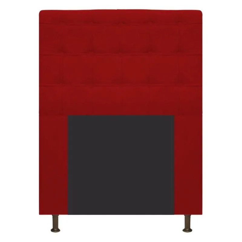 Cabeceira Estofada Dama 90 Cm Solteiro Vermelho Adj Decor