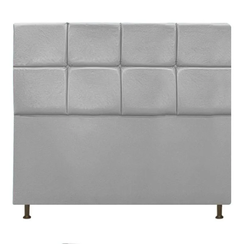 Cabeceira Damares 160 Cm Queen Size Com Botonê Suede Cinza