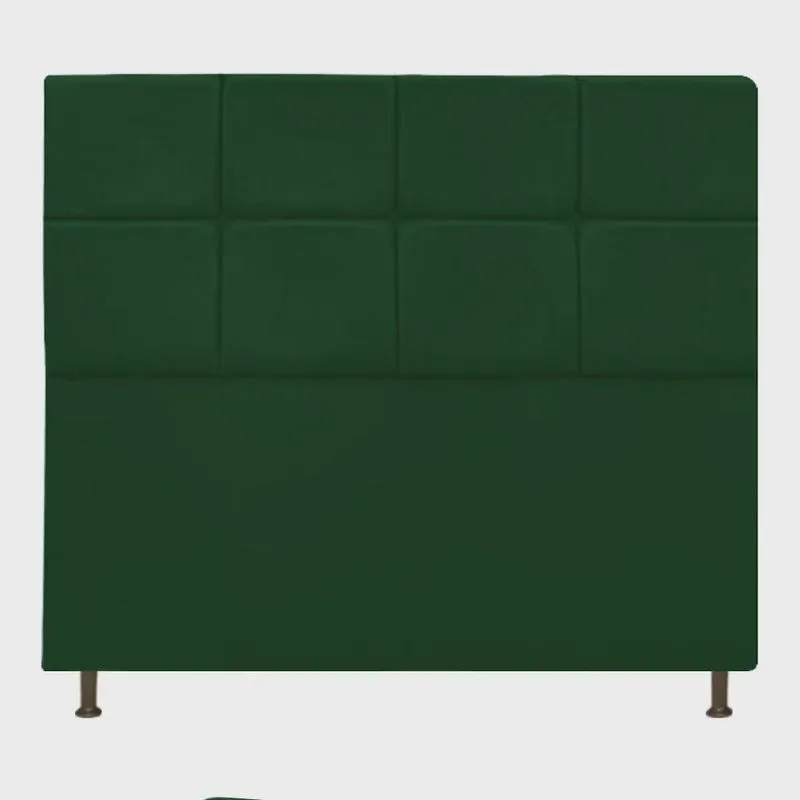 Cabeceira Estofada Damares 160 cm Queen Size Com Botonê Suede Verde - adj Decor