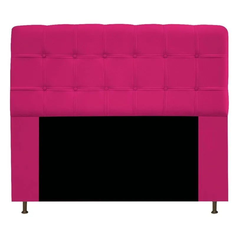 Cabeceira Estofada Mel 140 cm Casal Com Botonê Suede Pink - Amarena Móveis