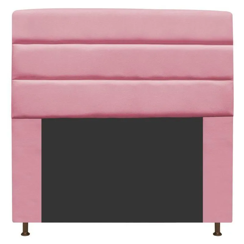 Cabeceira Turim 195 Cm King Size Suede Rosa Bebê