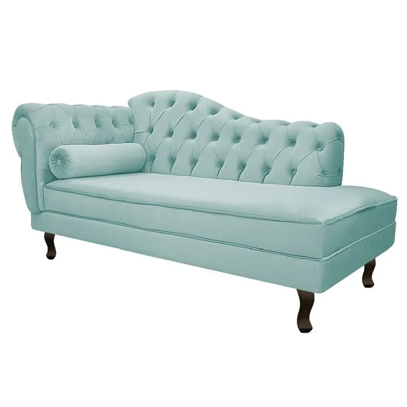 Recamier Diana 140cm Lado Direito Suede Azul Tiffany - ADJ Decor