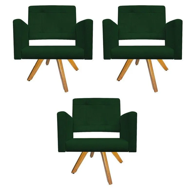 03 Poltronas Gênesis Suede Verde