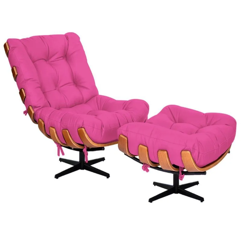 Kit Poltrona Puff Costela Pink