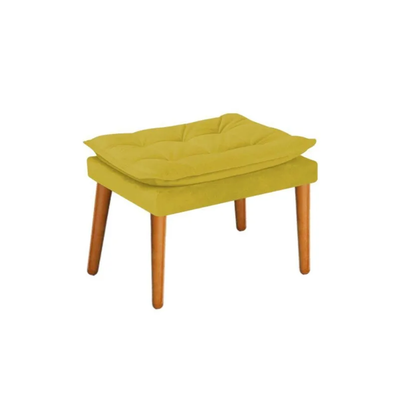 Puff Apolo Palito Mel Suede Amarelo