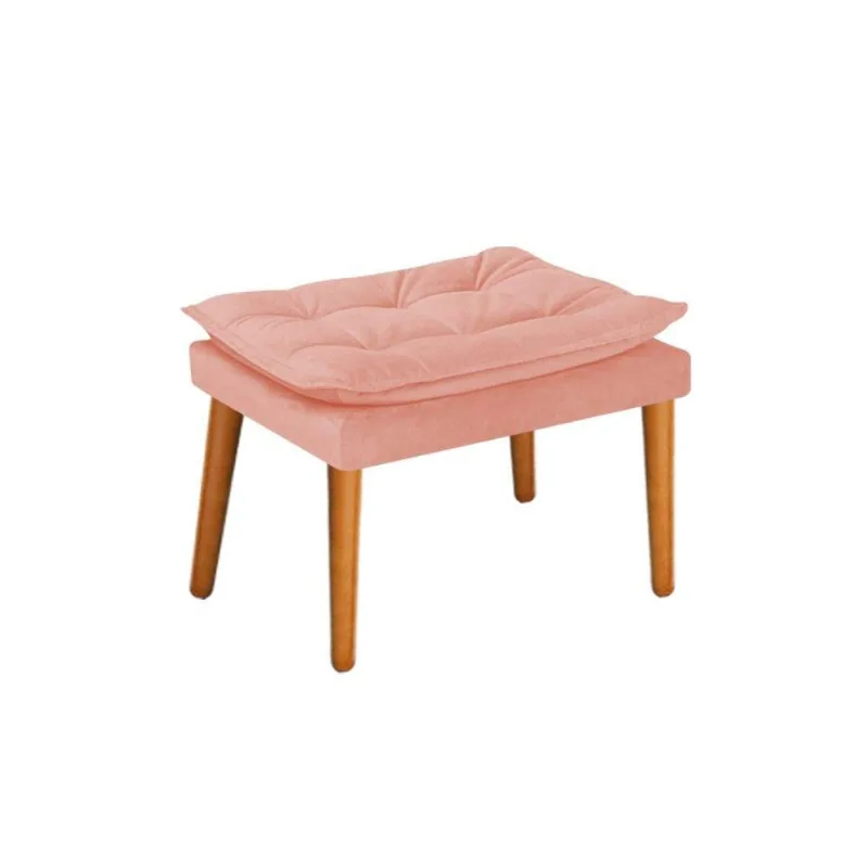 Puff Apolo Palito Mel Suede Coral Adj Decor