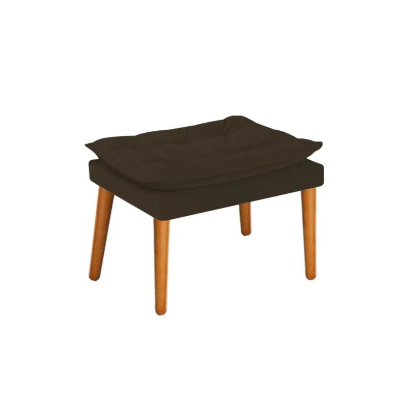 Puff Apolo Palito Mel Suede Marrom Adj Decor