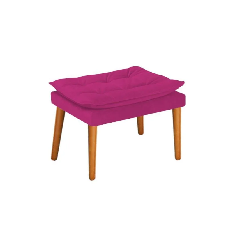 Puff Apolo Palito Mel Suede Pink Adj Decor