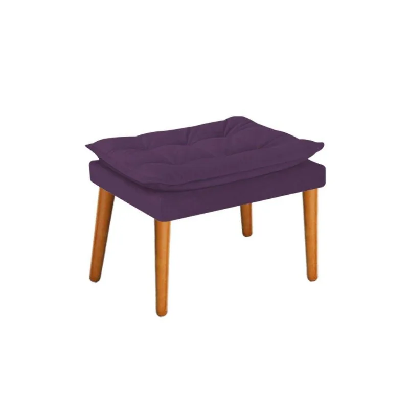 Puff Apolo Palito Mel Suede Roxo Adj Decor