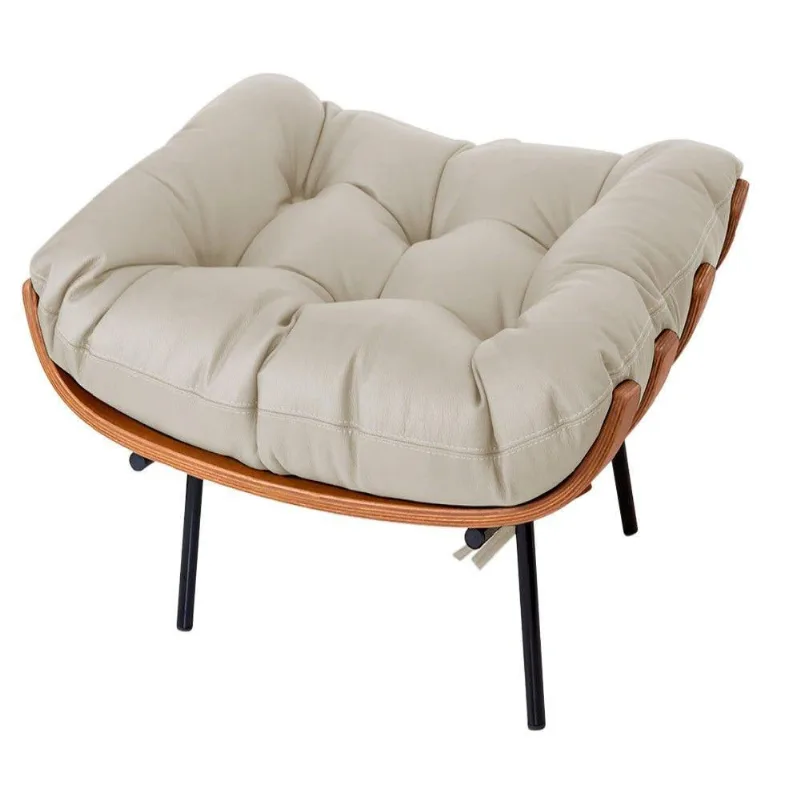 Puff Decorativo Costela Base Fixa Corano Bege Adj Decor