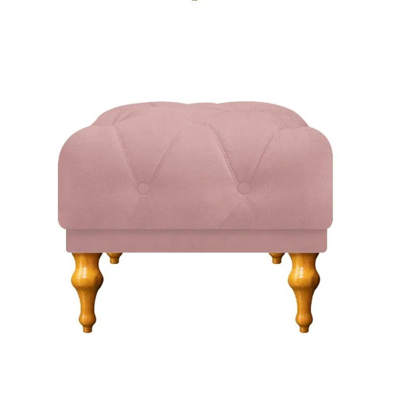 Puff Decorativo Dani Pés Provençais Rosê