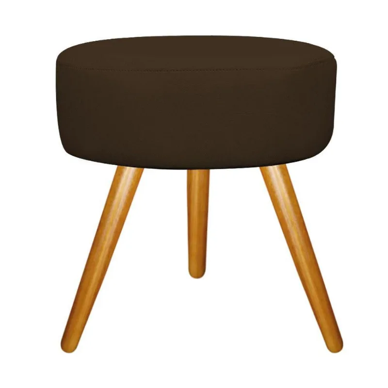 Puff Sofia Palito Mel Suede Marrom Adj Decor