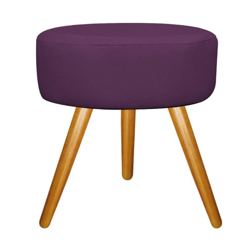 Puff Sofia Palito Mel Suede Roxo Adj Decor