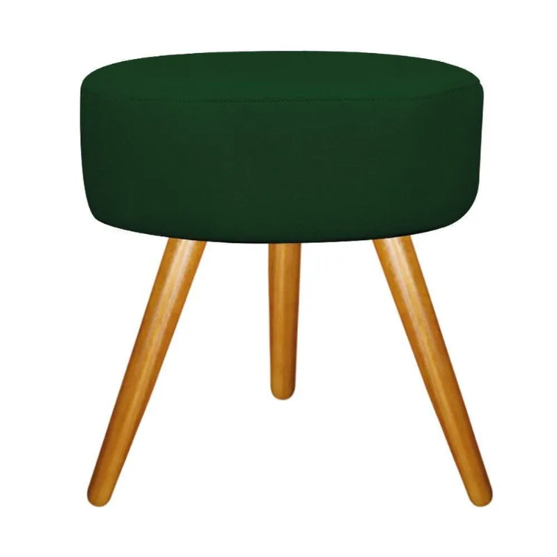 Puff Sofia Palito Mel Suede Verde Adj Decor