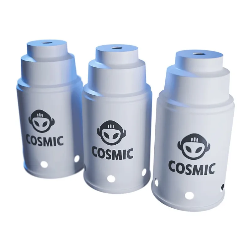 kit 03 Abafador Branco Pequeno/Médio em Alumínio com Design Moderno e Minimalista - Cosmic