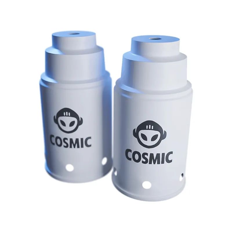 kit 02 Abafador Branco Pequeno/Médio em Alumínio com Design Moderno e Minimalista - Cosmic