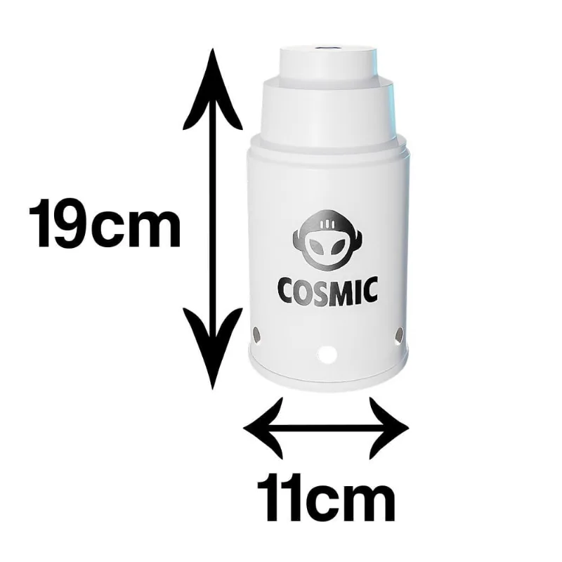 kit Carvão de Coco 250g Longa Duração e 04 Abafador Branco Pequeno/Médio em Alumínio - Cosmic