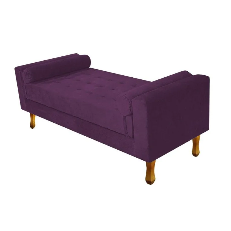 Recamier Félix Solteiro 90cm Roxo