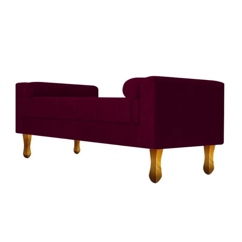 Recamier Félix Solteiro 90cm Bordô
