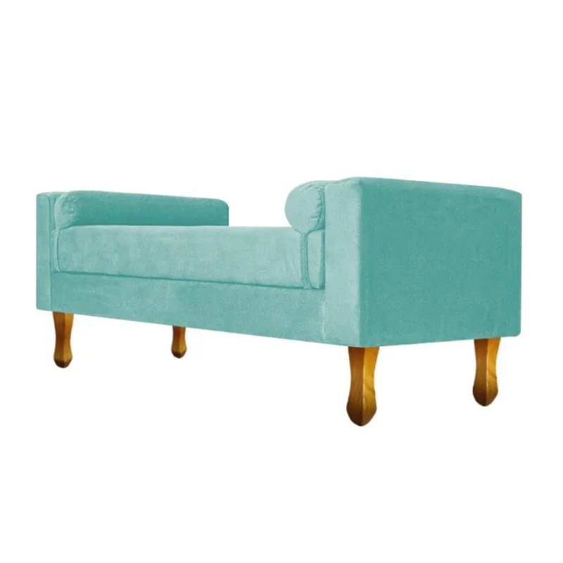 Recamier Félix Solteiro 90cm Azul Tiffany