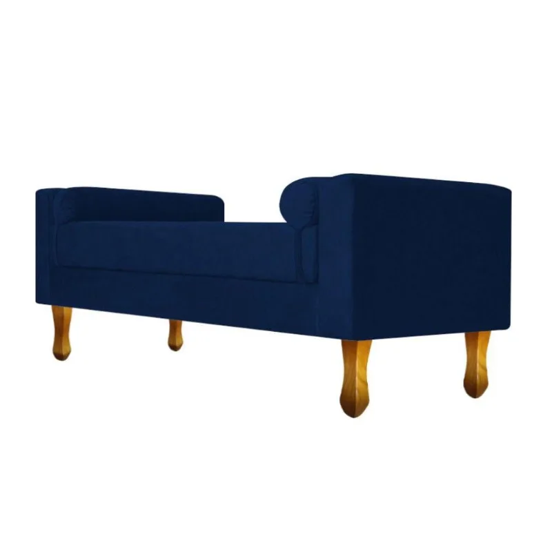 Recamier Félix Solteiro 90cm Azul Marinho