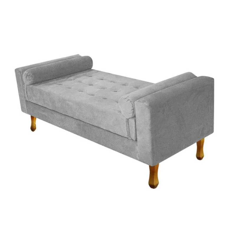 Recamier Félix Queen Size 160cm Cinza