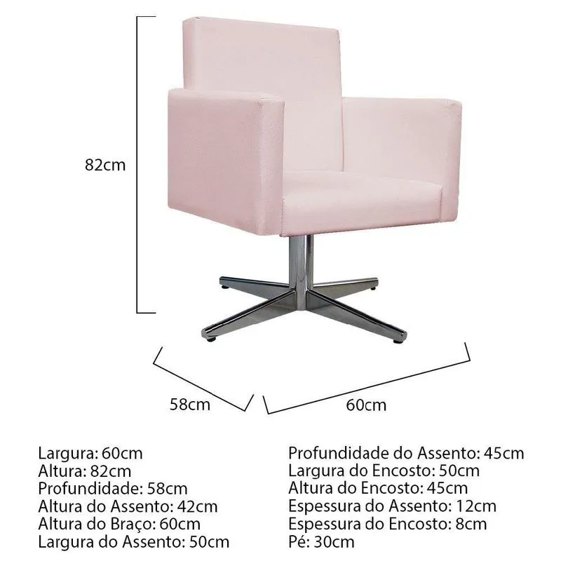 Poltrona Beatriz Corano Rosa Bebê