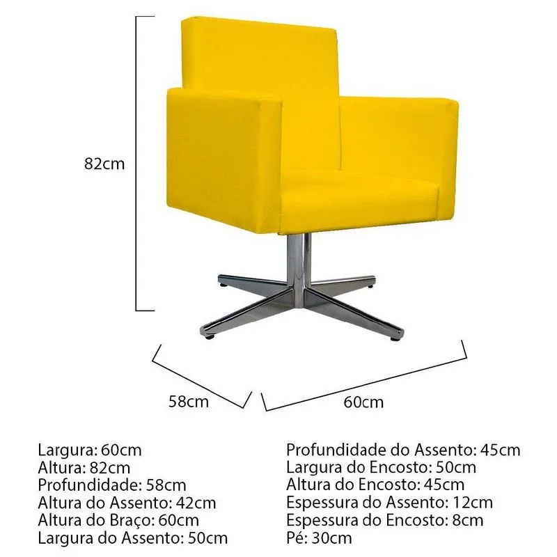 Poltrona Beatriz Corano Amarelo