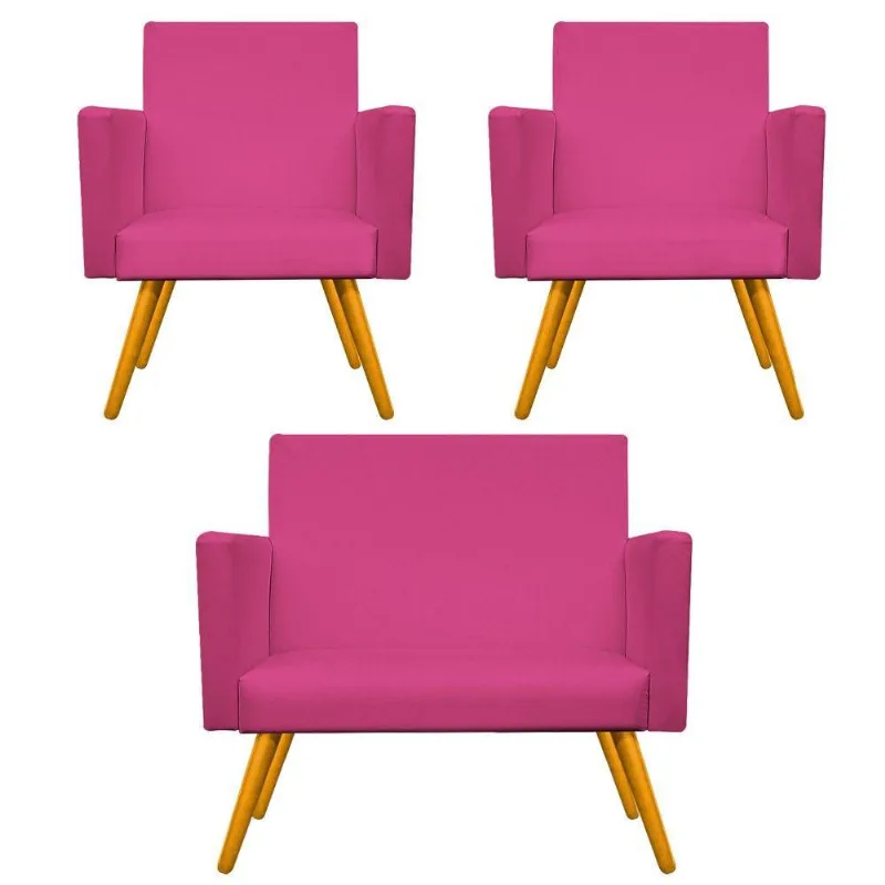 Kit Namoradeira 2 Poltronas Beatriz Pink