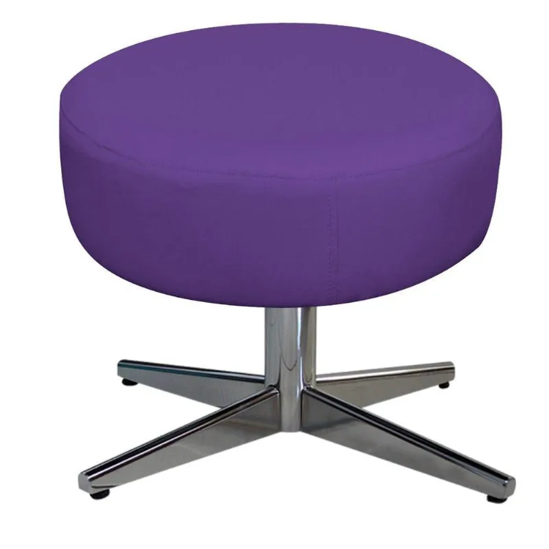 Puff Sofia Base Giratória de Metal Corano Roxo Adj Decor