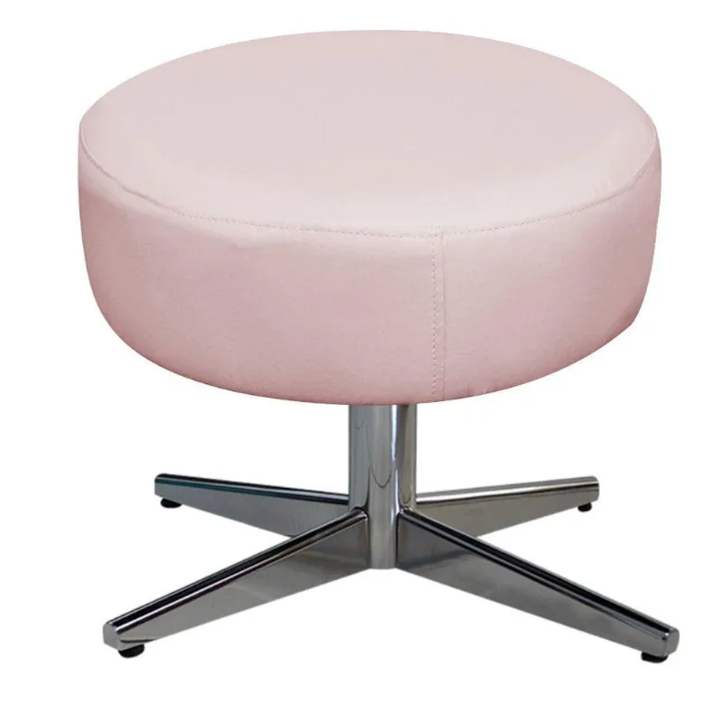 Puff Sofia Base Giratória de Metal Corano Rosa Adj Decor