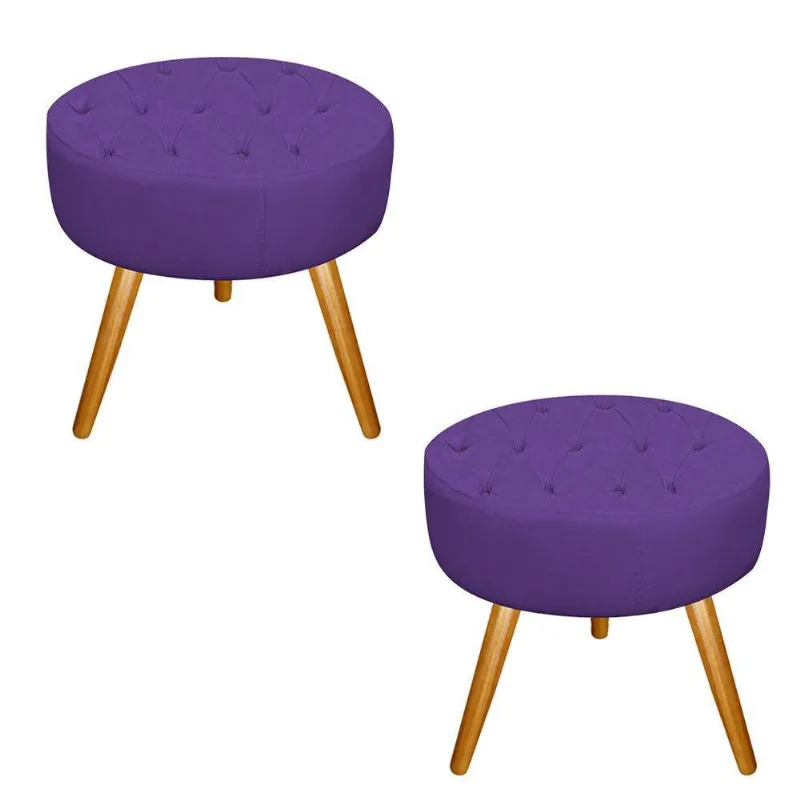 Kit 02 Puffs Fernanda Palito Mel Corano Roxo
