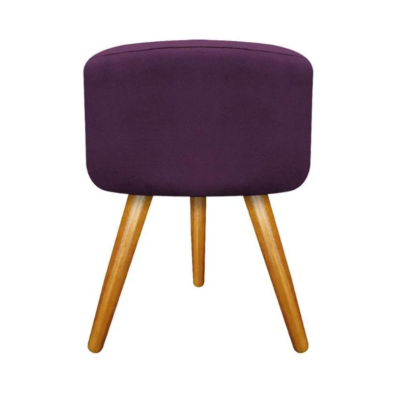 Puff Carol Palito Mel Suede Roxo Adj Decor